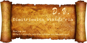 Dimitrievits Viktória névjegykártya